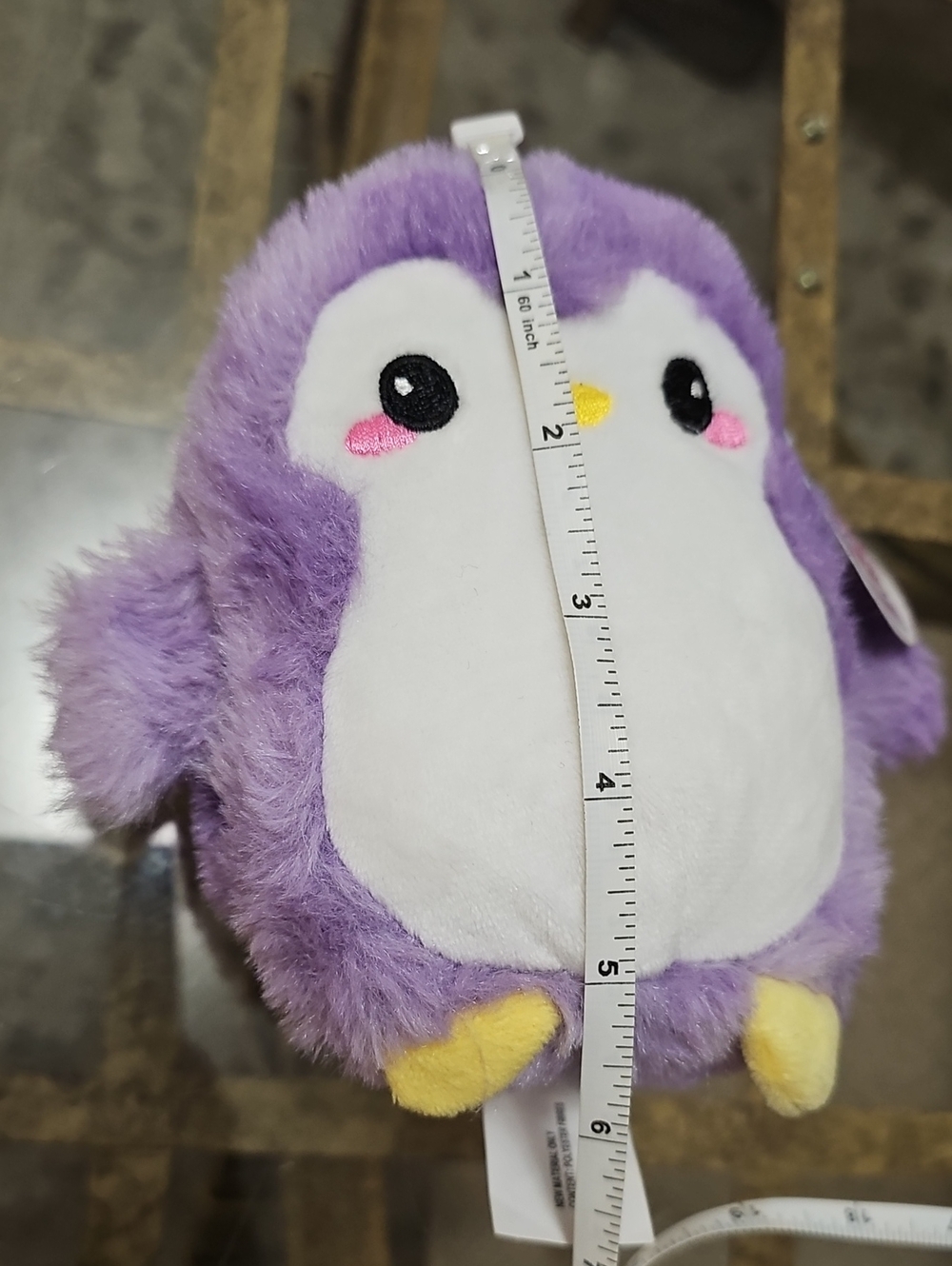 Plush Purple Penguin Toy - Soft Cuddly Small Pet Plush